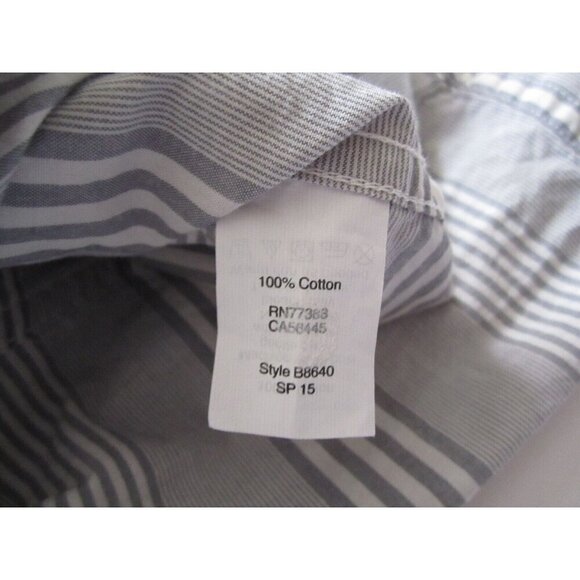 Men J Crew Stripe Button 100% Cotton Long Sleeve Shirt Sz M (MT437) - Picture 8 of 9